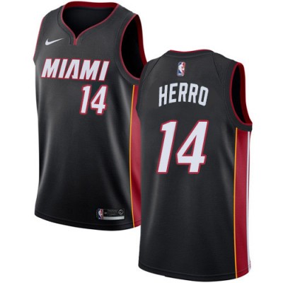Nike Miami Heat #14 Tyler Herro Black NBA Swingman Icon Edition Jersey Men's